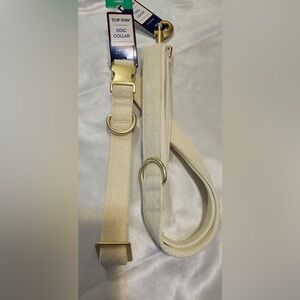 Top Paw White Lace Dog Collar and Leash Set (L)